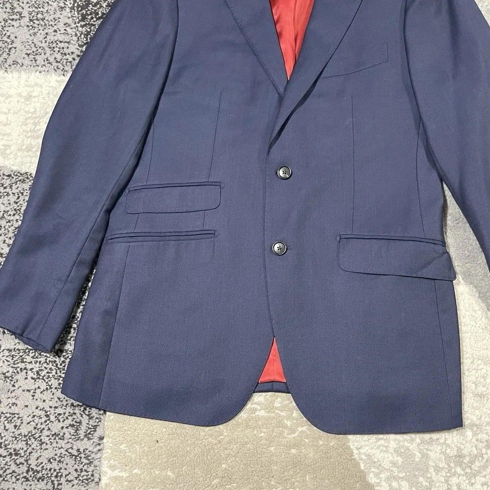 SuitSupply Blazer Jacket Men 40R Blue Sienna Single Breast Pure Wool Sport Coat‎